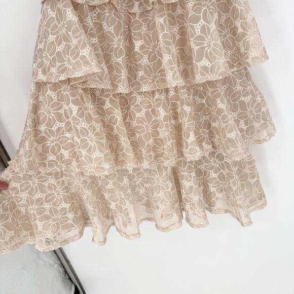 NWT Petal & Pup STORIA Whimsy Multi Tiered Lace Midi Dress Cream Sz S Coquette - Picture 9 of 14